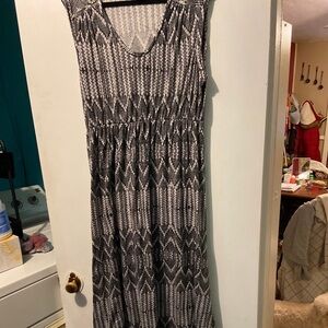 Black and white maxi dress